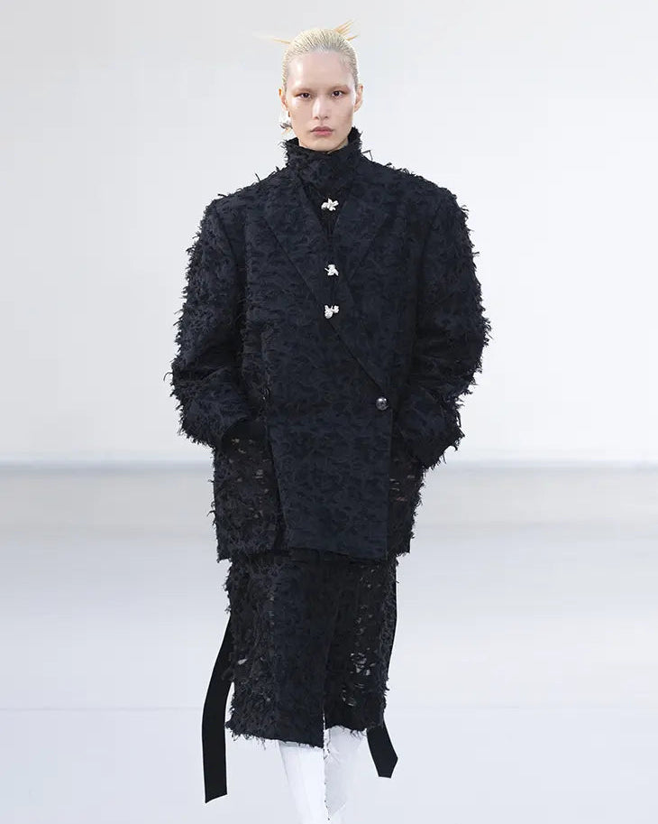 Qasimi Frayed Jacquard Blazer