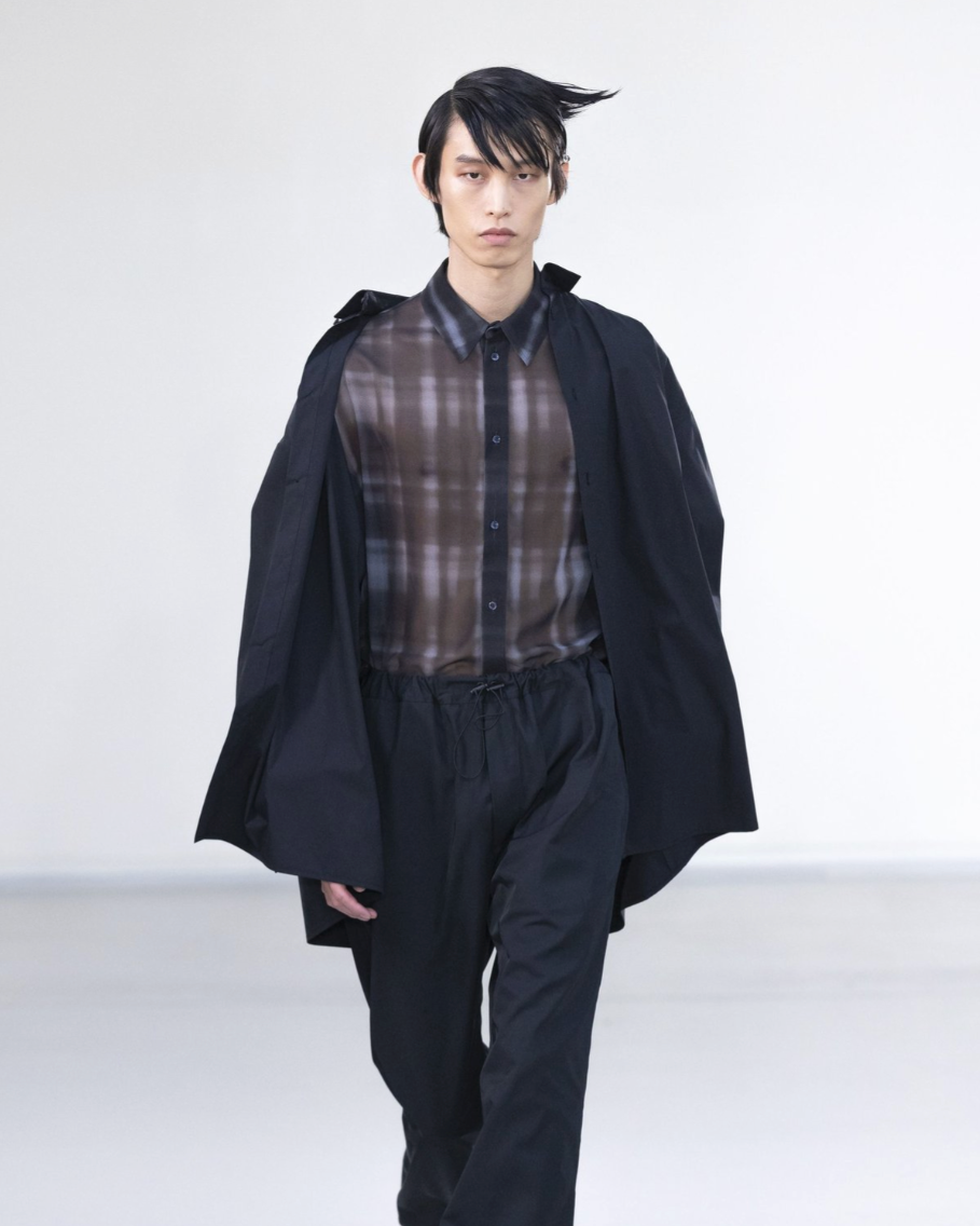 Qasimi Check Georgette Shirt