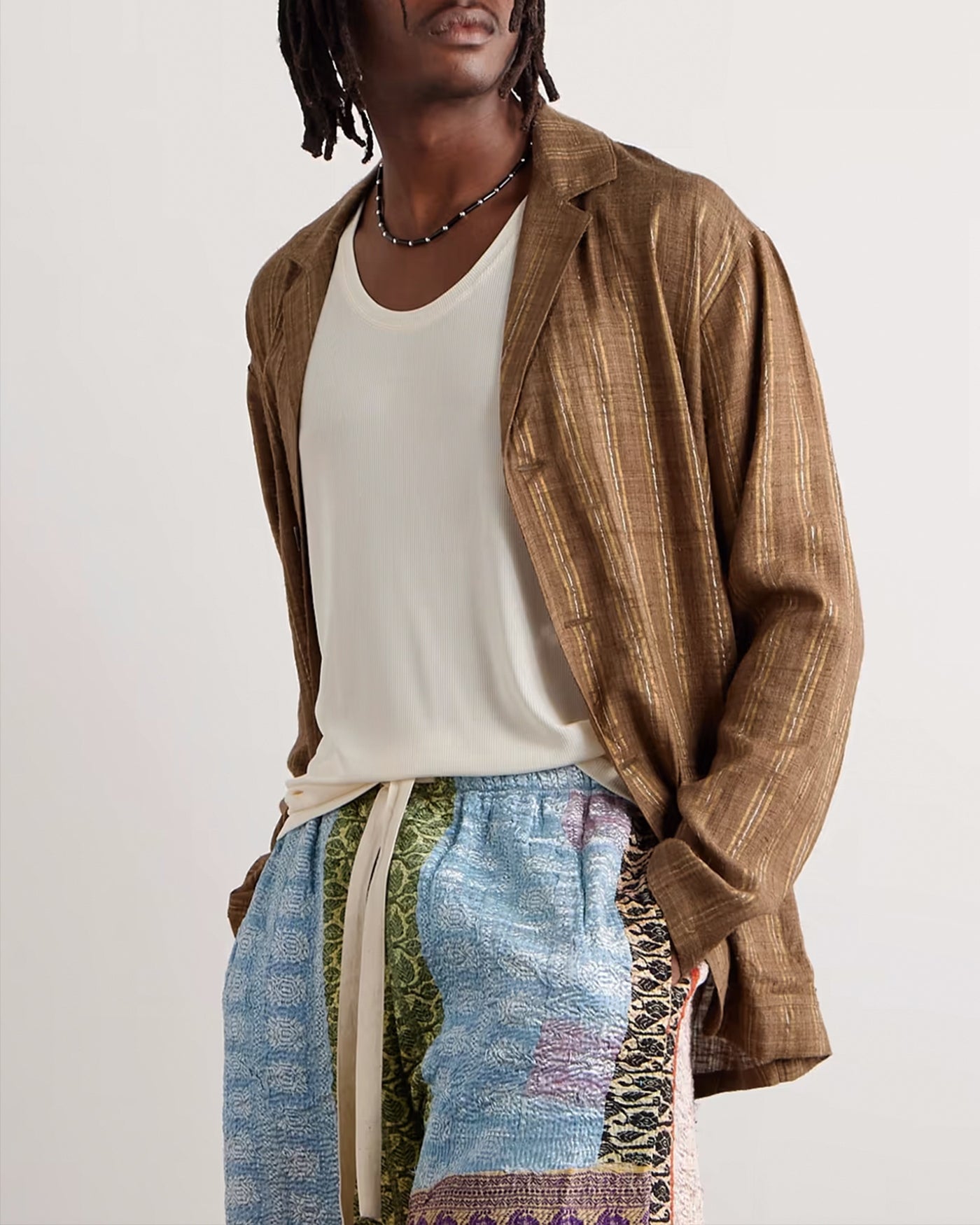 Metallic Matka Silk Jacquard Blazer