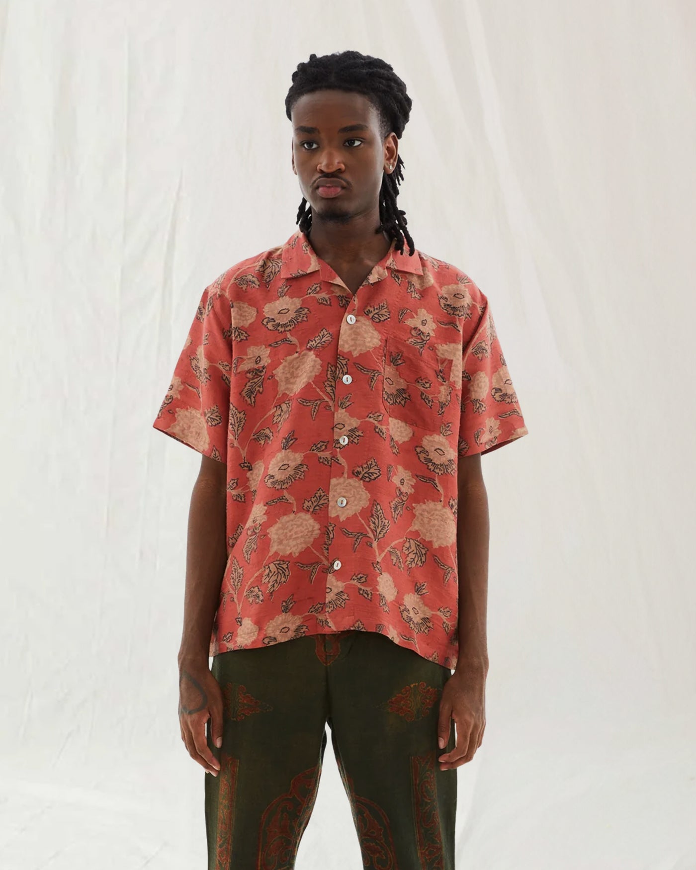 Hand Block Print Camp Shirt
