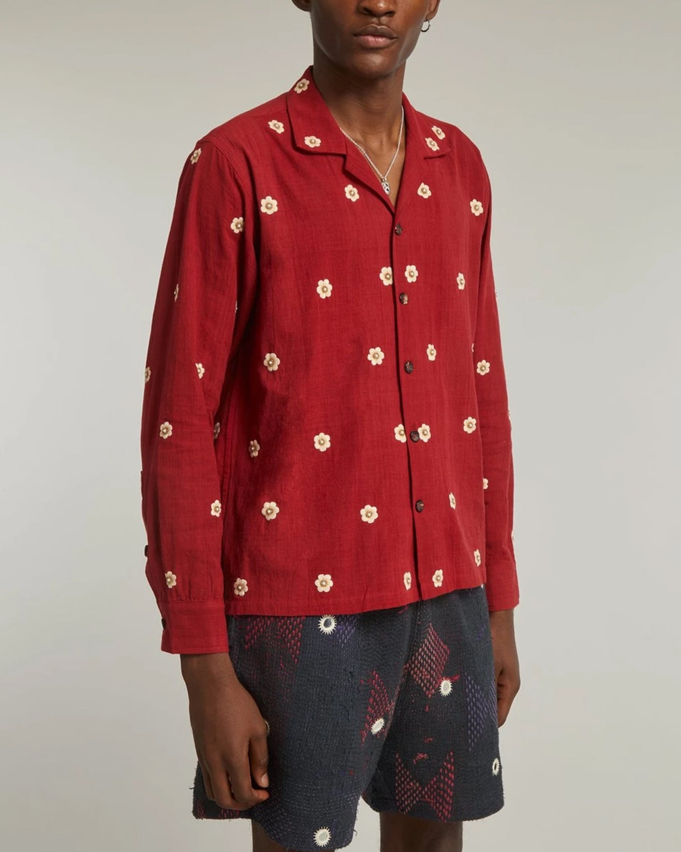 Hand Embroidered Camp Shirt