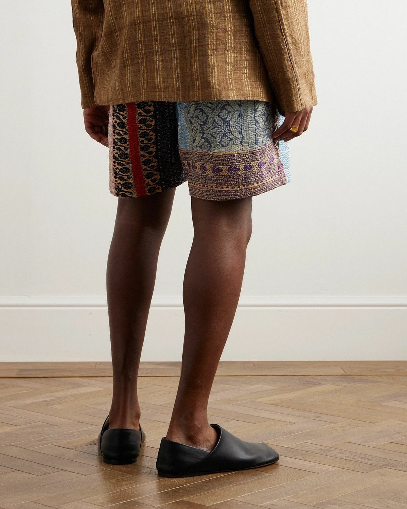 One of One Vintage Kantha Shorts