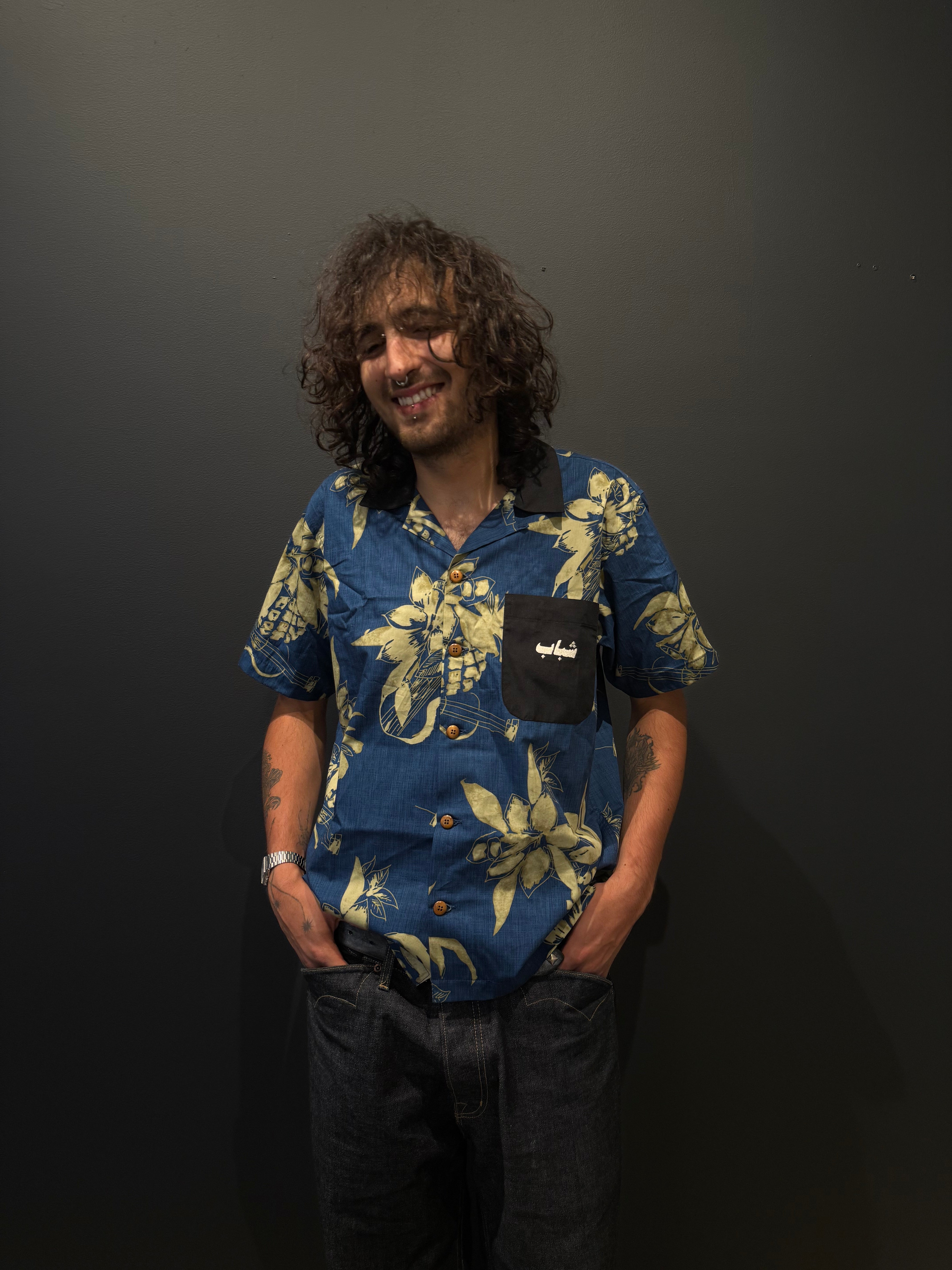 Shabab blue bowling shirt