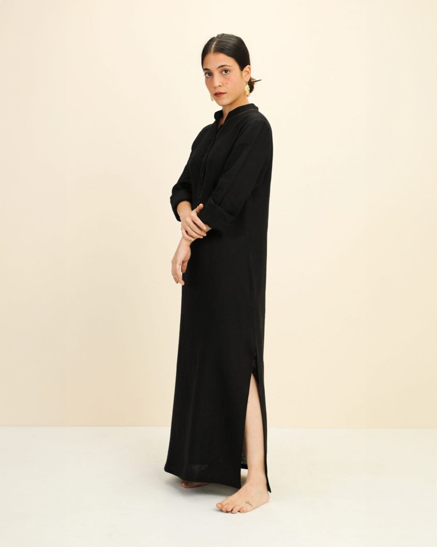Golden Linen Kurta