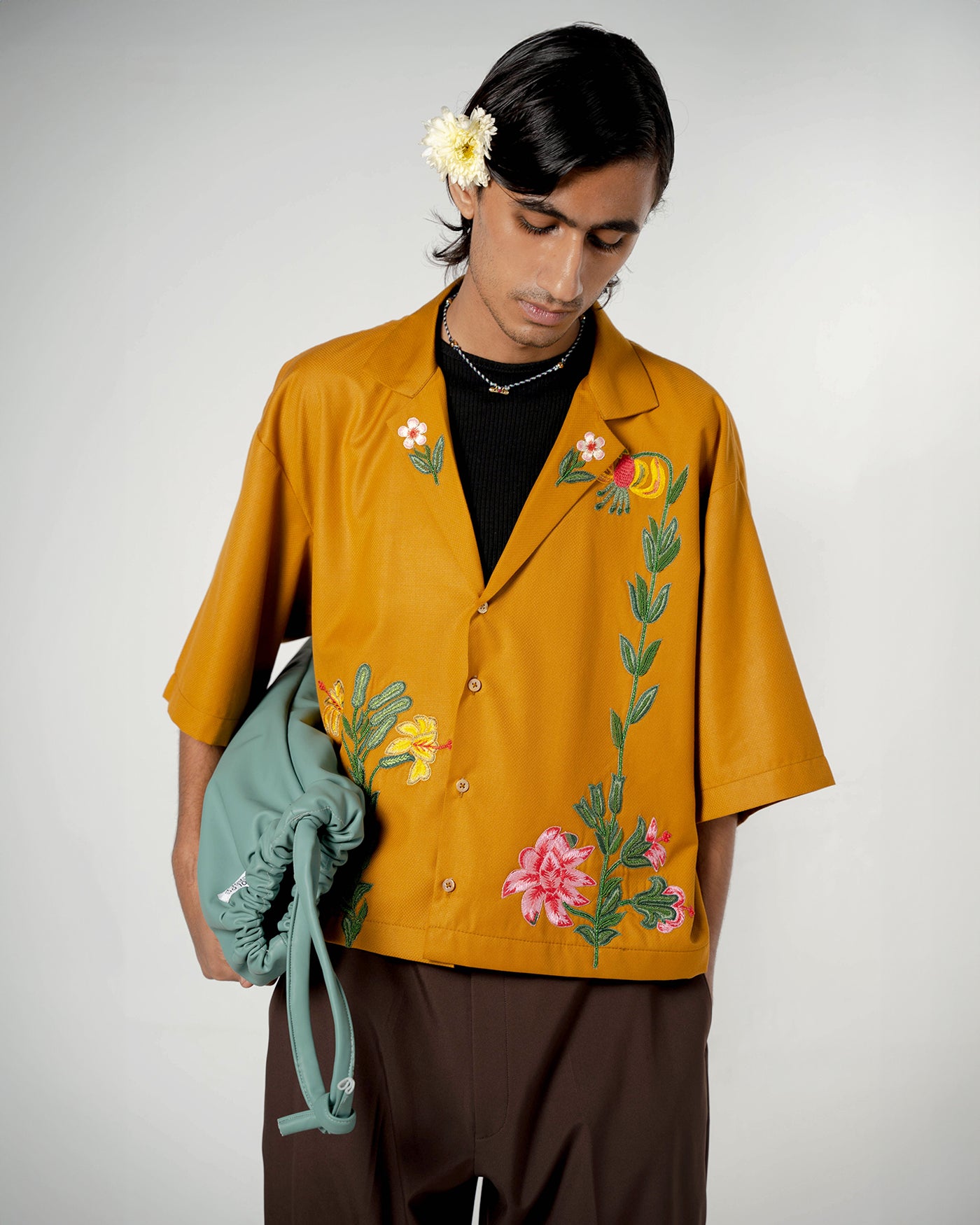 Varieties of Flower Silk Short Sleeve Shirt