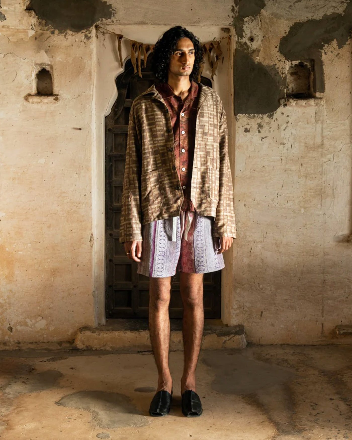 One of One Vintage Kantha Shorts